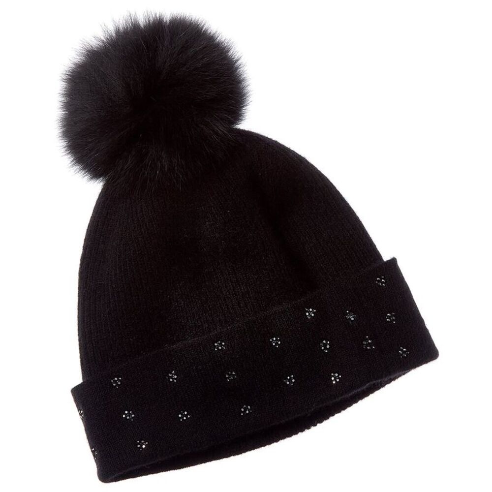 Forte Cashmere Crystal Cuff Cashmere Hat